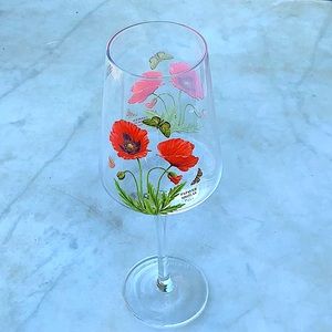 PORTMEIRION BOTANIC GARDEN POPPY WINE GLASSWARE 16 OZ